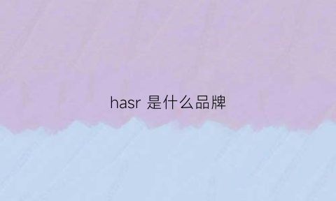 hasr是什么品牌(hason是什么品牌)